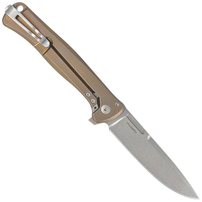 Nóż składany LionSteel Skinny Bronze Titanium/Gold Dark Matter Carbon