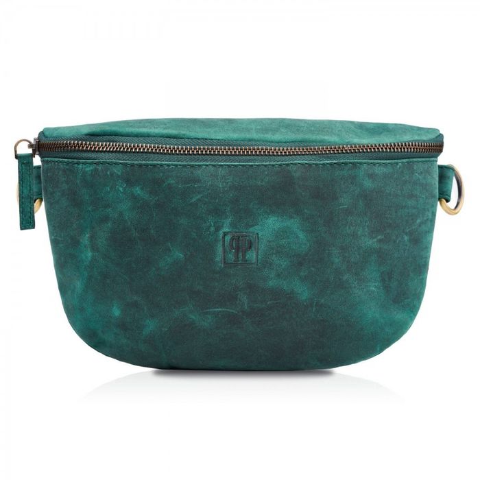 skórzana saszetka na pas vintage paolo peruzzi t-36-gr