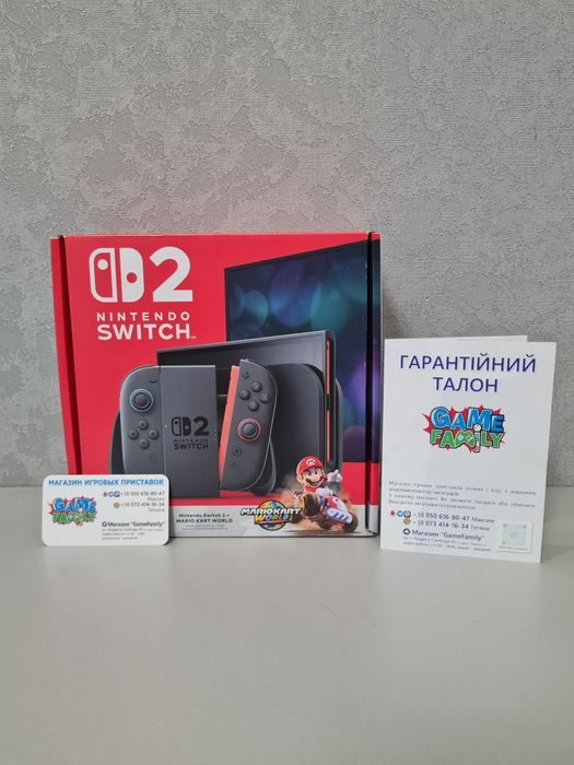 New Nintendo Switch 2 Black Mario Kart World Bundle Switch2 Гарантія