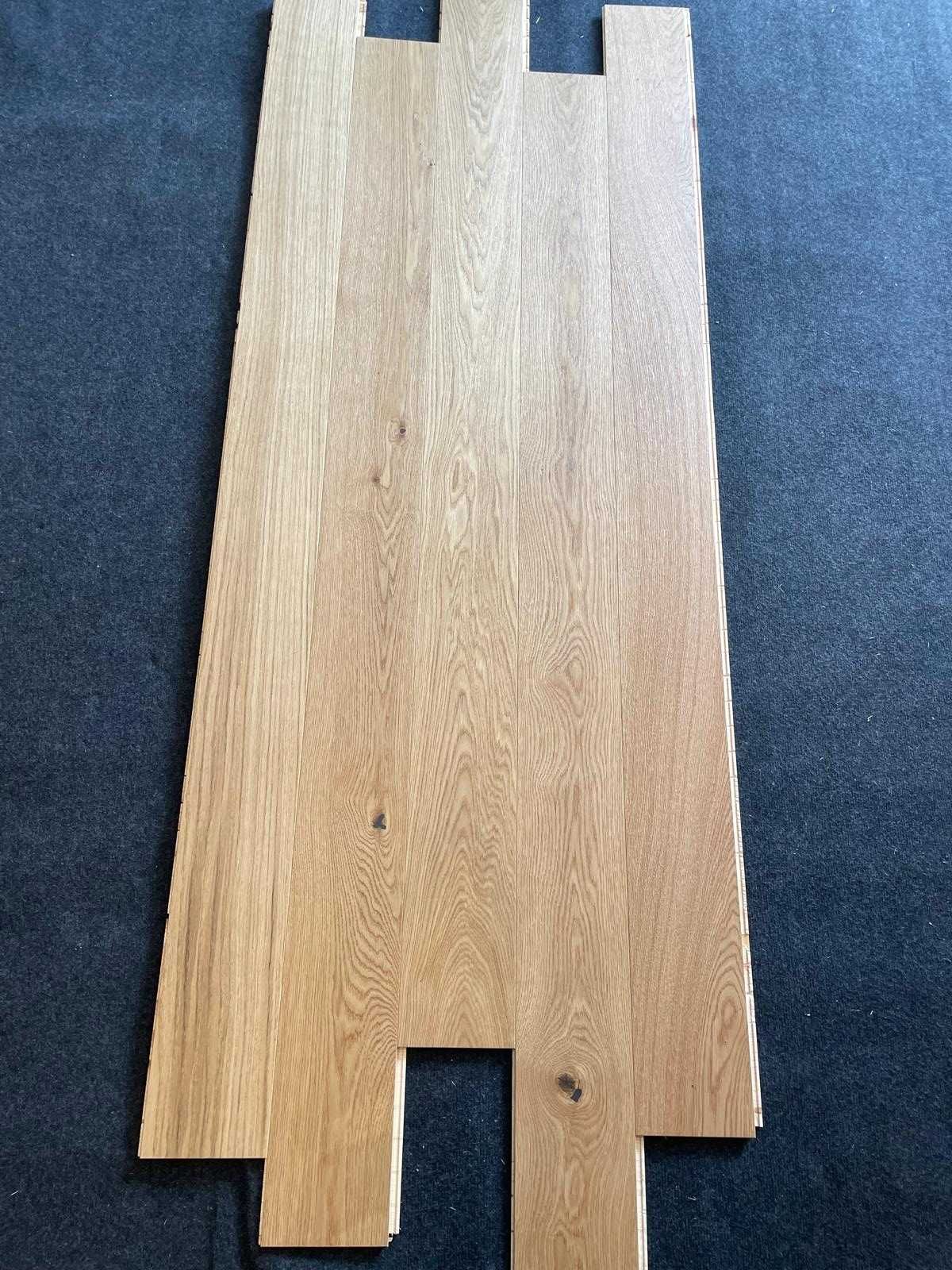 Podłoga drewniana dębowa 14x150x1900 Lakier