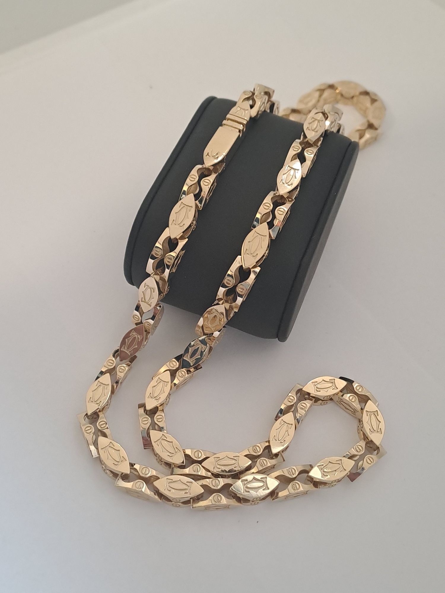 Złoty łańcuszek splot CARTIER 585 Nowy!