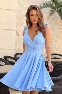 Suknia elegancka sukienka z kokardkami druhna bal wesele 38 M, 40 L
