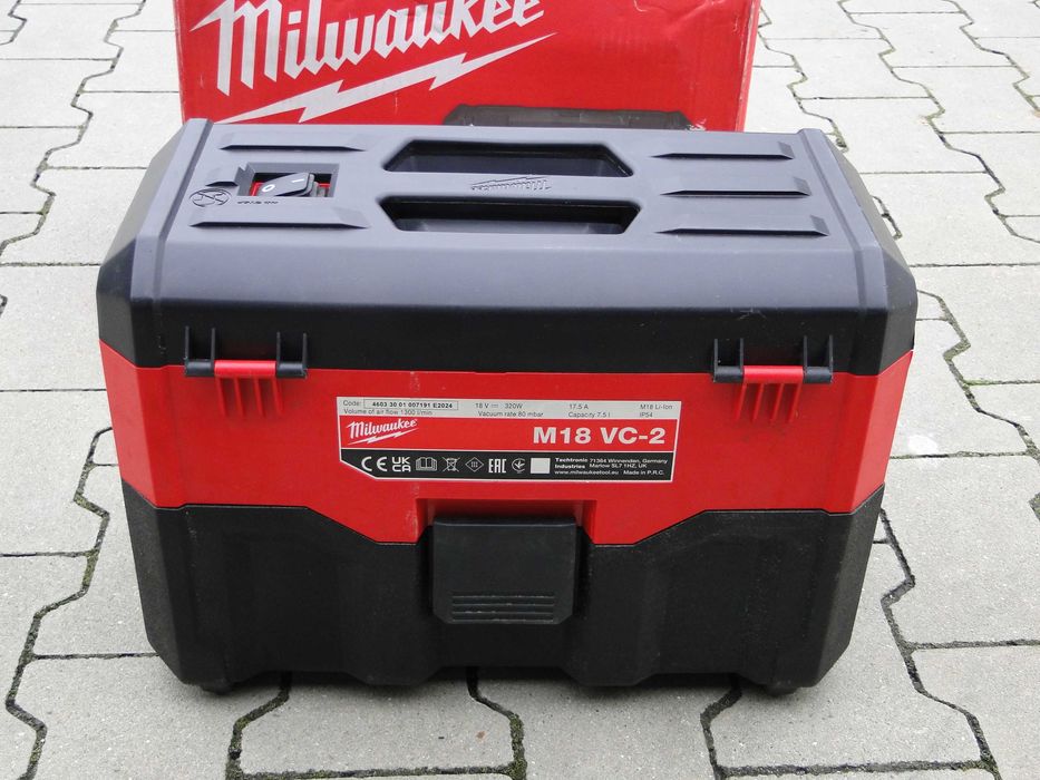 Odkurzacz aku akumulatorowy MILWAUKEE M18VC-2 18V sucho mokro jak Nowy