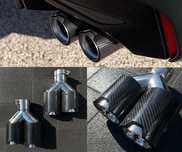 Двойные насадки на глушители BMW M Performance F10 F30 F15 E70 БМВ