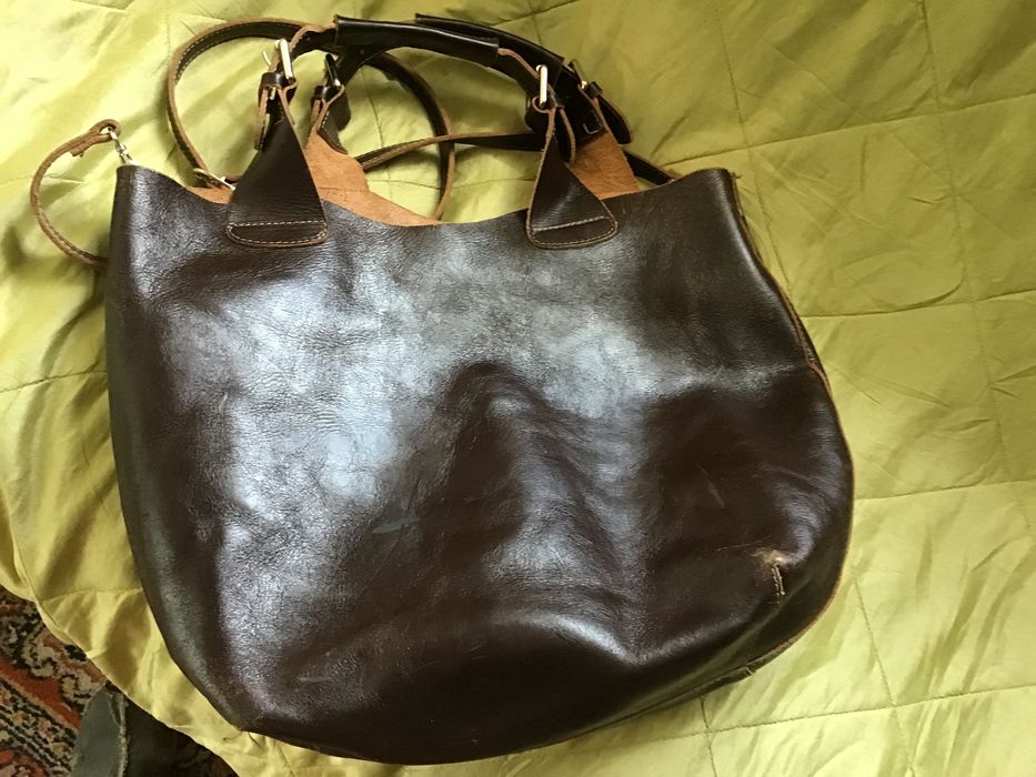 Сумка кожаная шопер