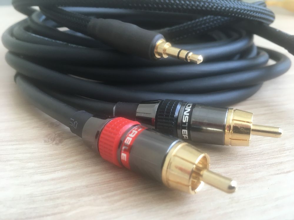 Кабель аудіо(інсертний)3,5/2RCA/2Jack 6,3mm