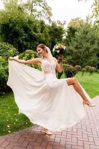 Стильна Весільна сукня, як задарма. Легка повітряна, S, дешево