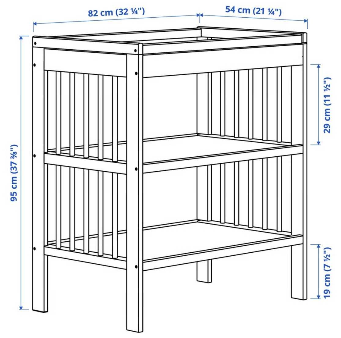 Przewijak Gulliver IKEA wraz z matą, 2x pokrowiec na matę, 4x kosze