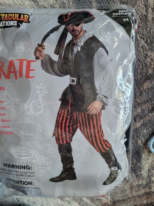 Pirat przebranie haloween strój pirata męski rozmiar M