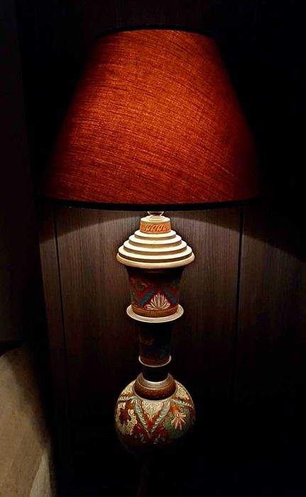 unikalna stylowa lampa stojąca lub stołowa metal mosiądz 2szt - GRUZJA