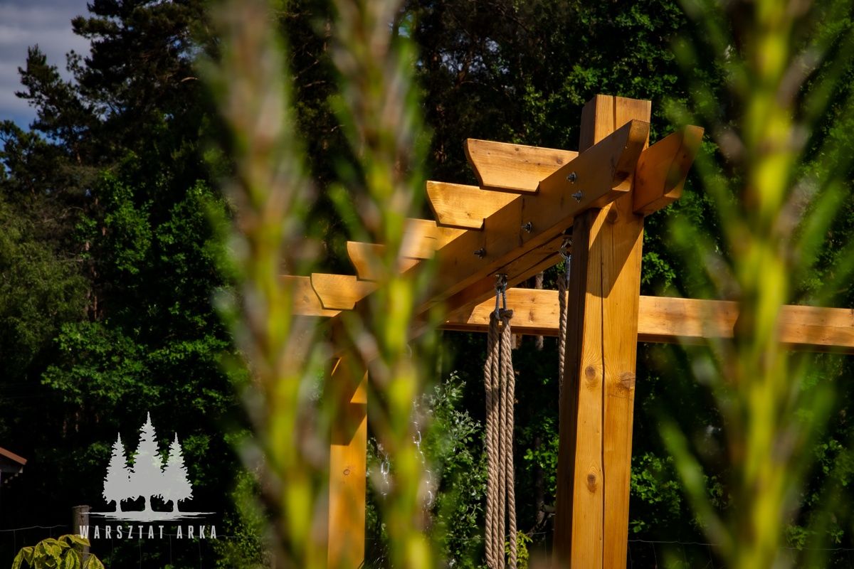 Pergola na hamak lub fotel wiszący