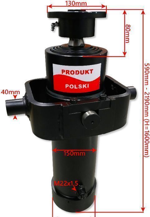 Siłownik Hydrauliczny skok 1600 12T Z KOŁYSKĄ URSUS WARFAMA [0026]