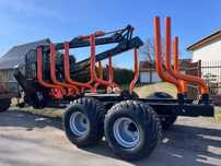 Przyczepa Lesna Zrywkowa BMF 10T2 zuraw 720 7.2m Prehydraulik Hamulce
