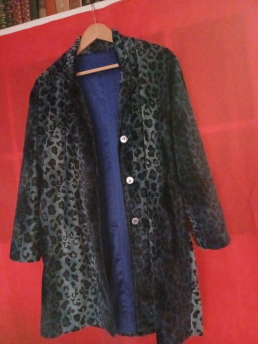 Casaco padrão tigre azulado