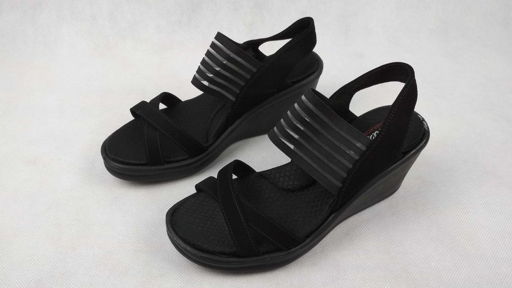 SKECHERS Rumblers Solar Burst Klapki Sandały Na Koturnie Roz. 37