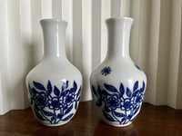 Wazoniki na kwiaty 2 szt. porcelana Bogucice mały wazon niebieski