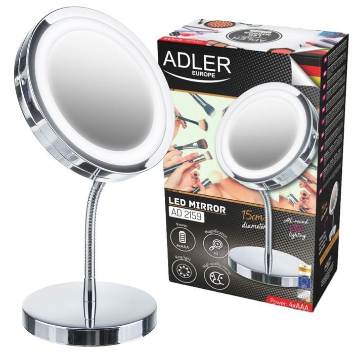 Adler AD 2159 Lusterko LED z podświetleniem stojące powiększające