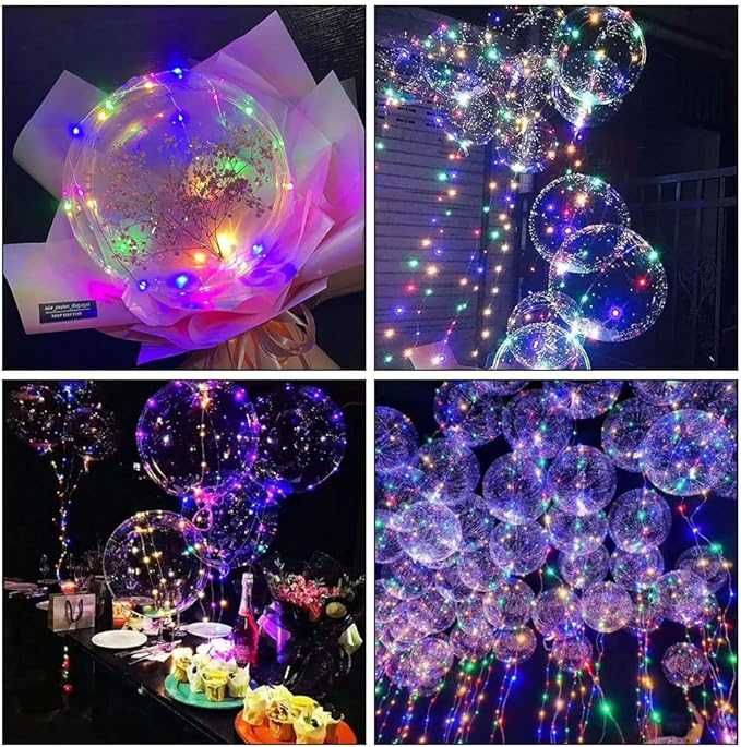 świecące balony ze światłami, balony LED Bobo
