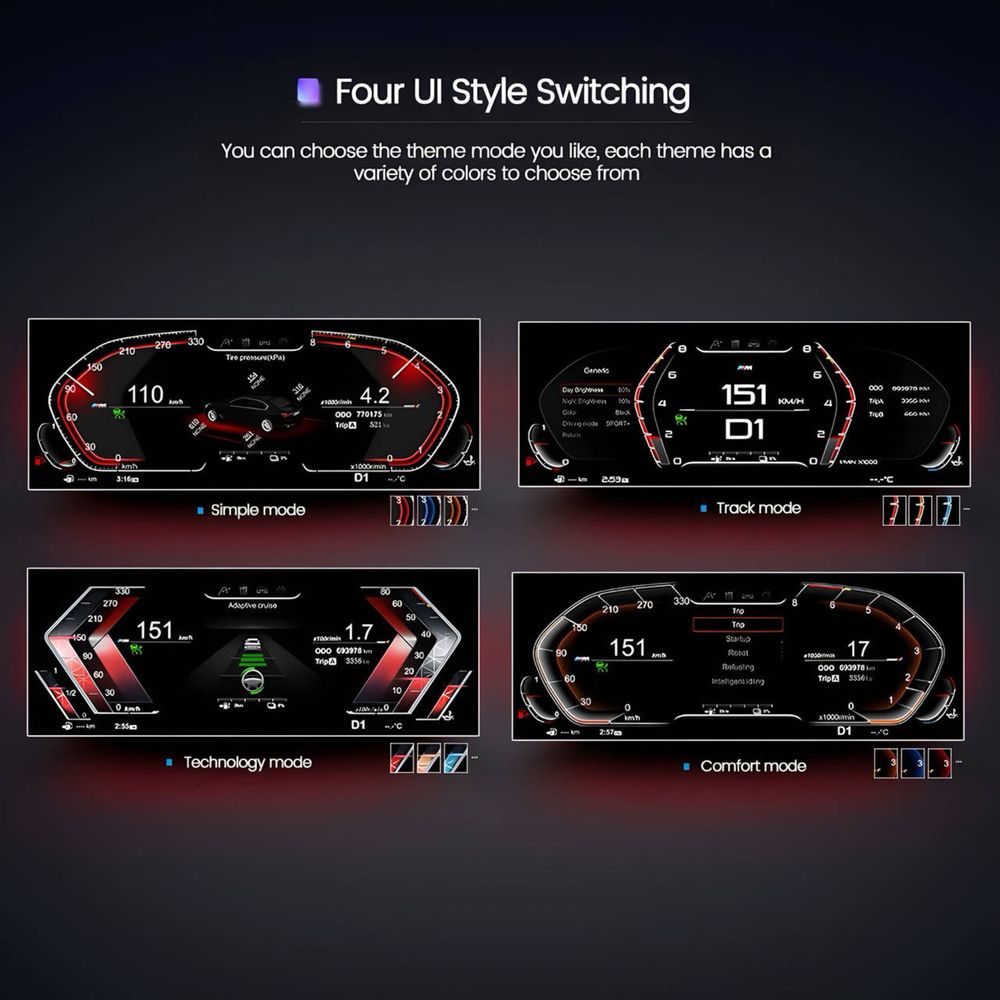 Приборная панель Led HUD BMW f10 f30 f32 f25 f15 f01 Цифрова приборка