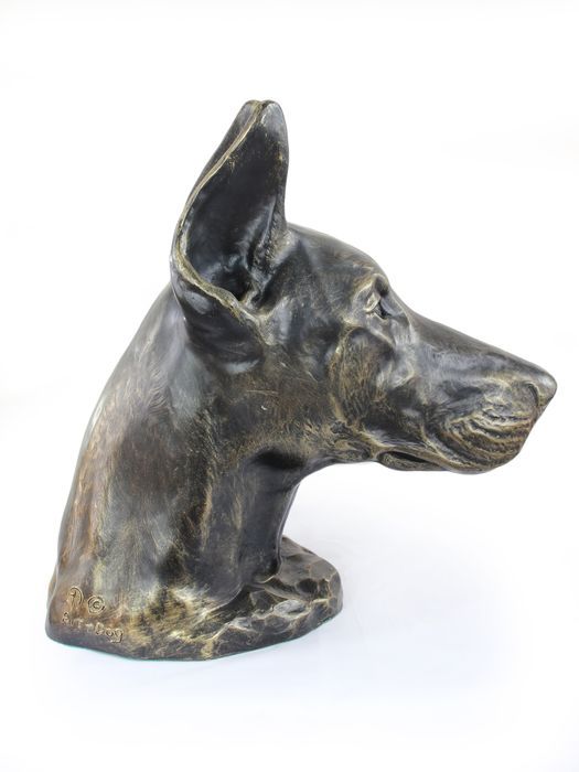 Doberman duża głowa z żywicy Art-Dog