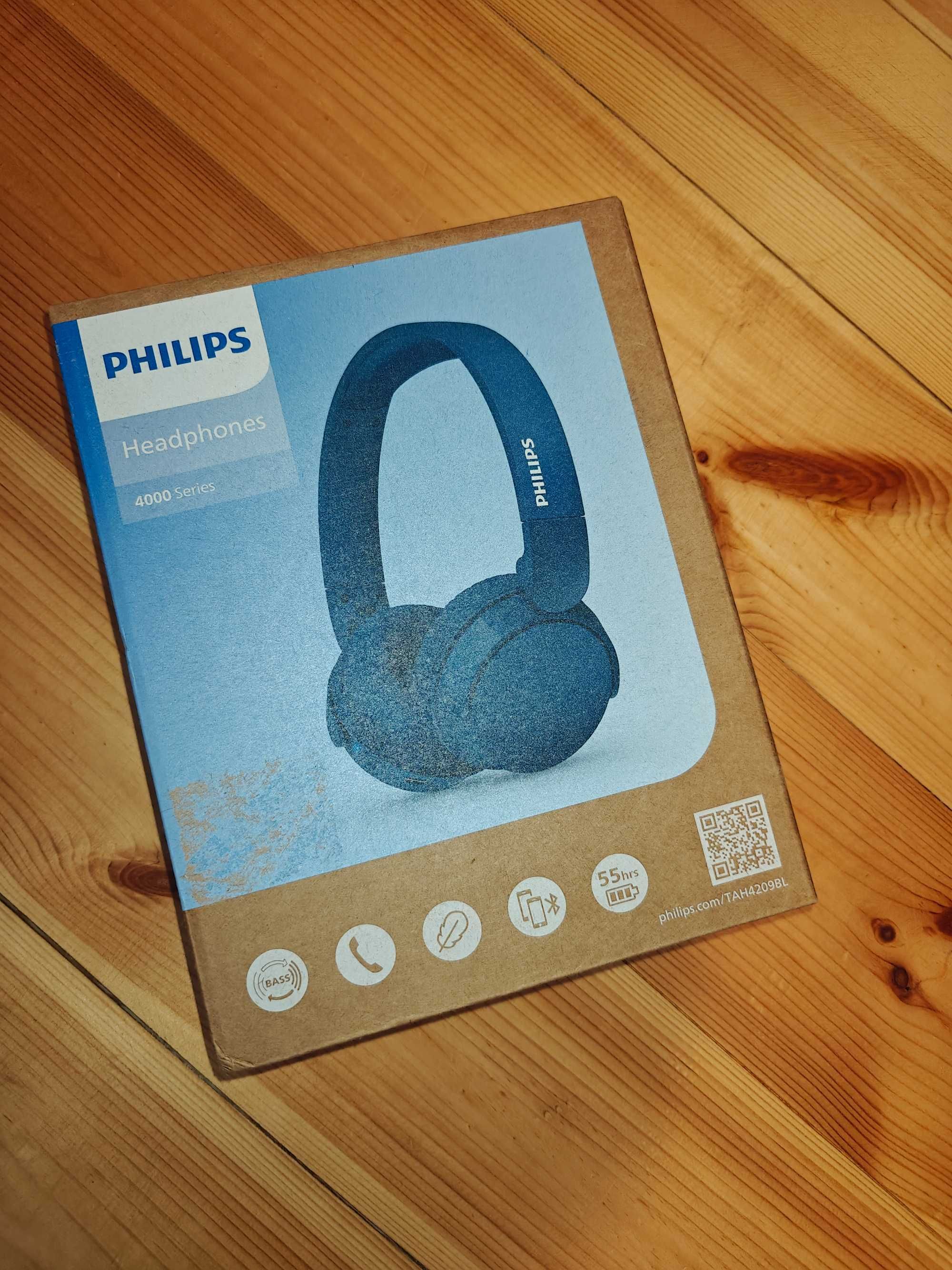 Słuchawki BT Philips TAH4209 niebieskie - nowe