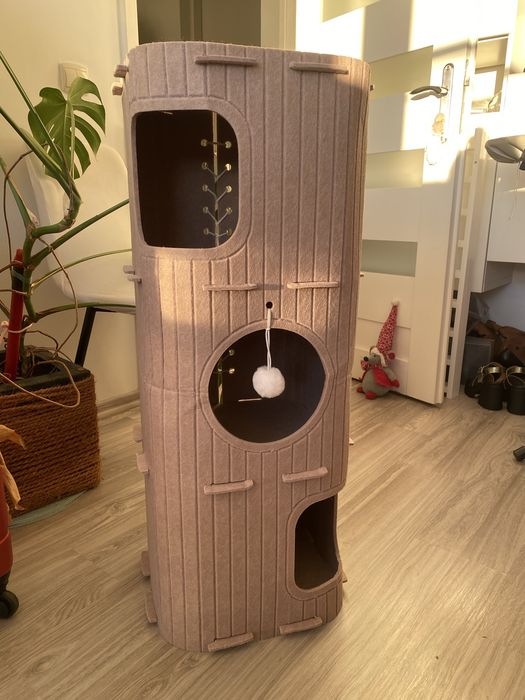 Domek dla kota drapak 3 piętra legowisko filcowe