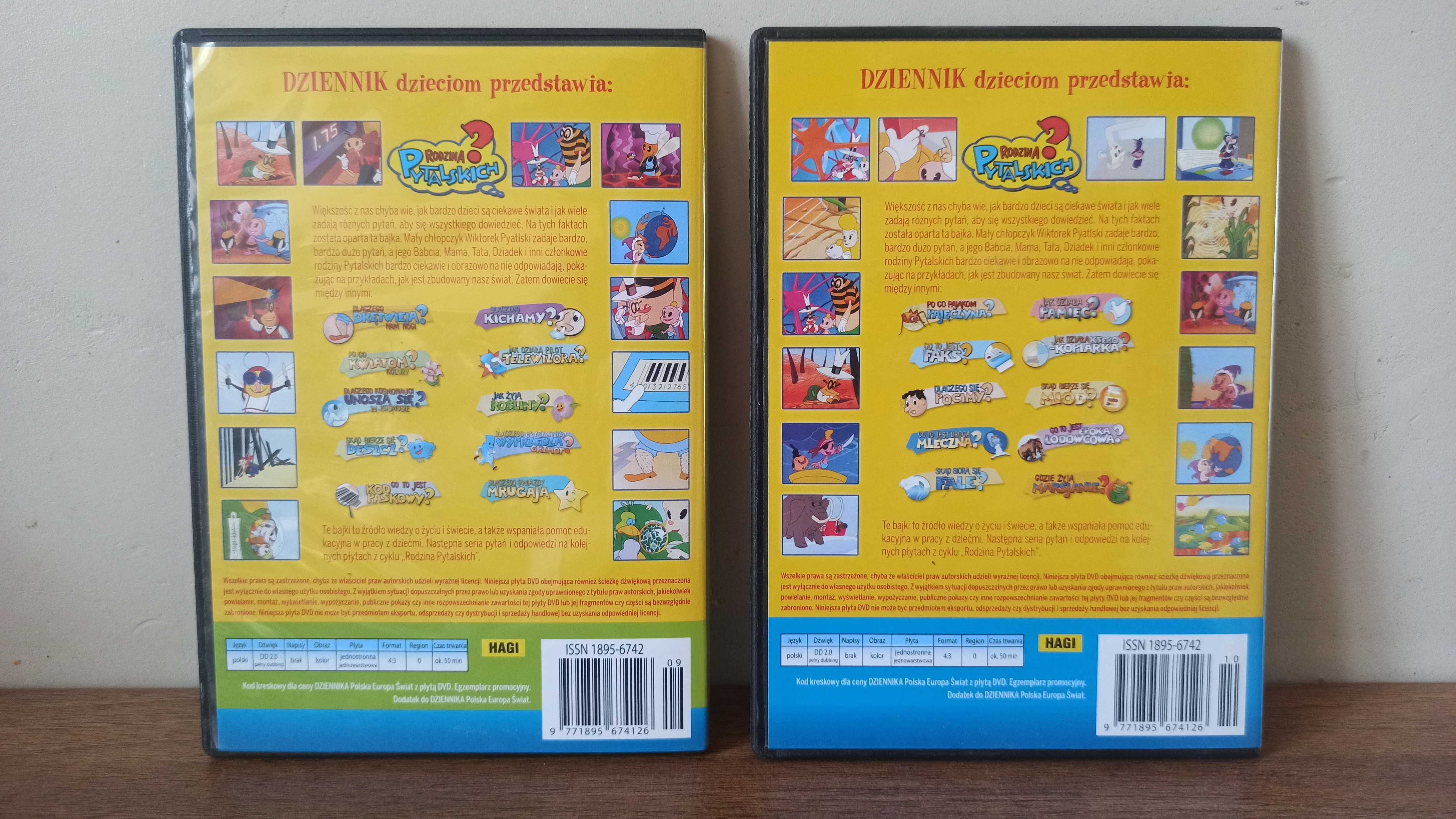 2szt DVD bajki nauka gry zabawy Rodzina Pytalskich