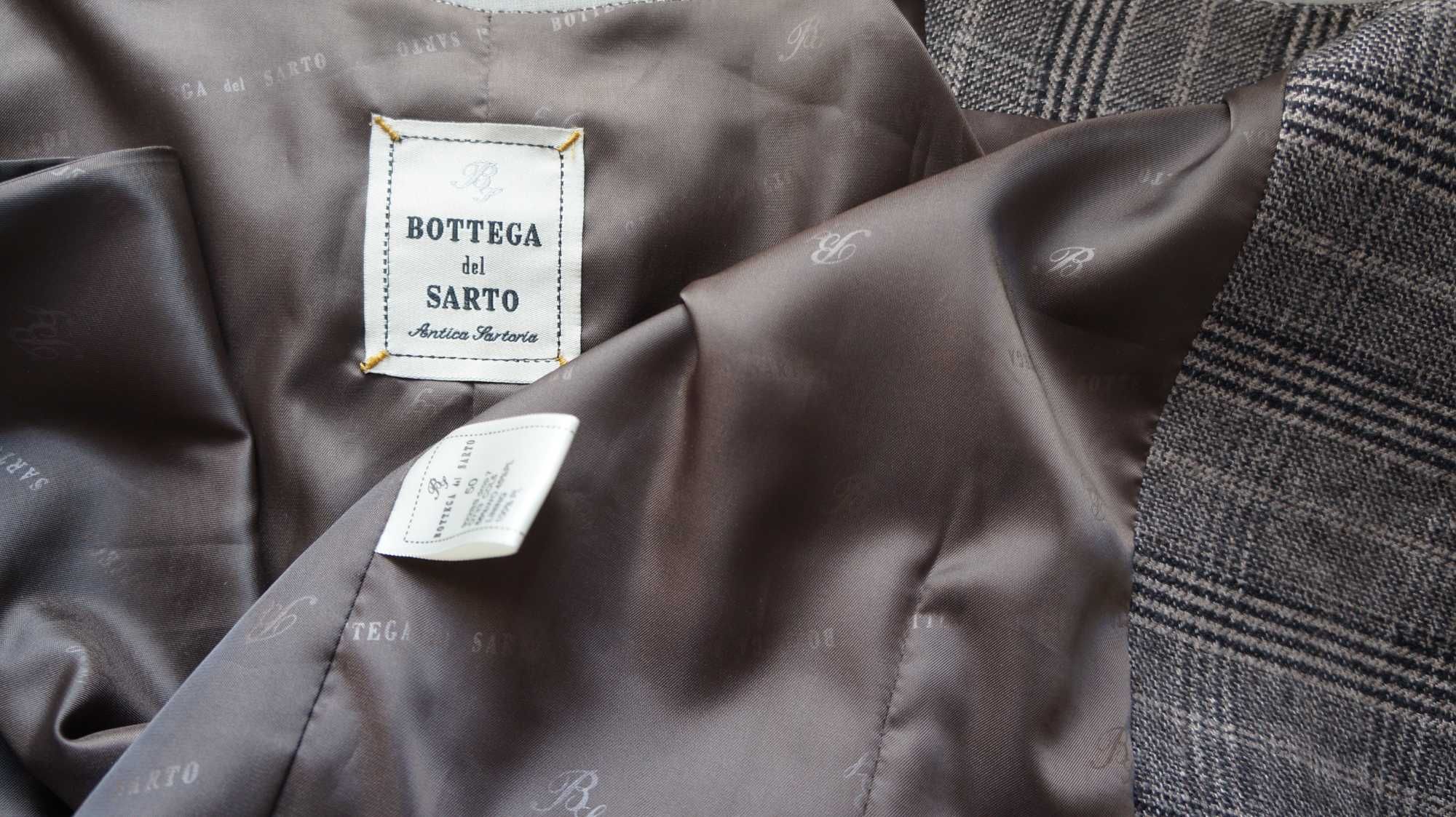 Kamizelka Dwurzędowa Bottega Del Sarto Roz.50 Wielokolorowa Krata Fit