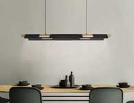 Lampa wisząca LED EGLO 98836 Ermua drewno/metal 110cm długości