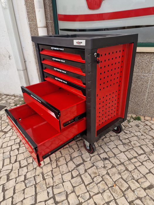 carrinho de ferramenta de 6 gavetas 4 completas + Macaco de 4 tonelada