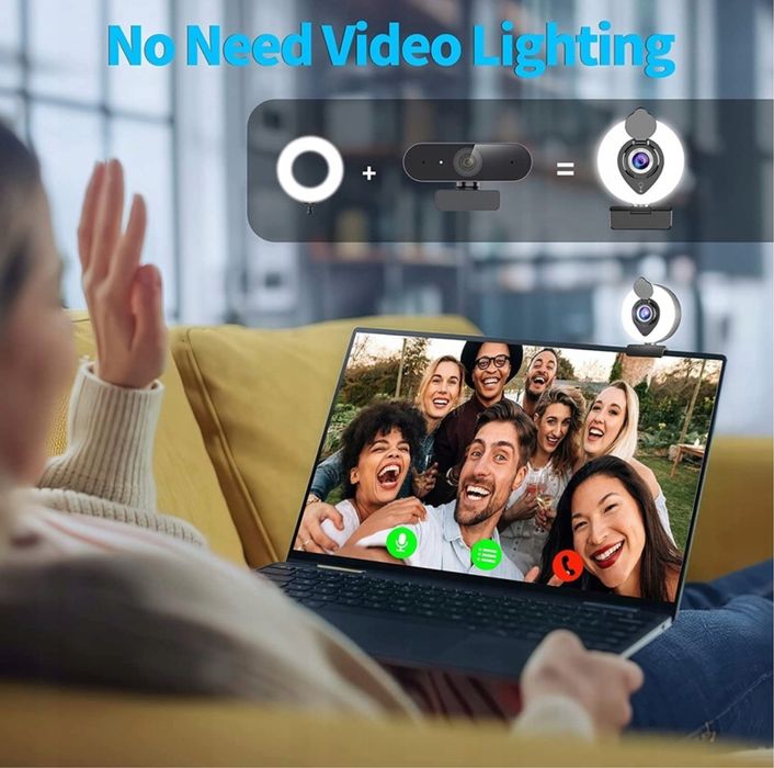 Kamera internetowa Tisoutec i statyw, kamera USB Full HD 1080P