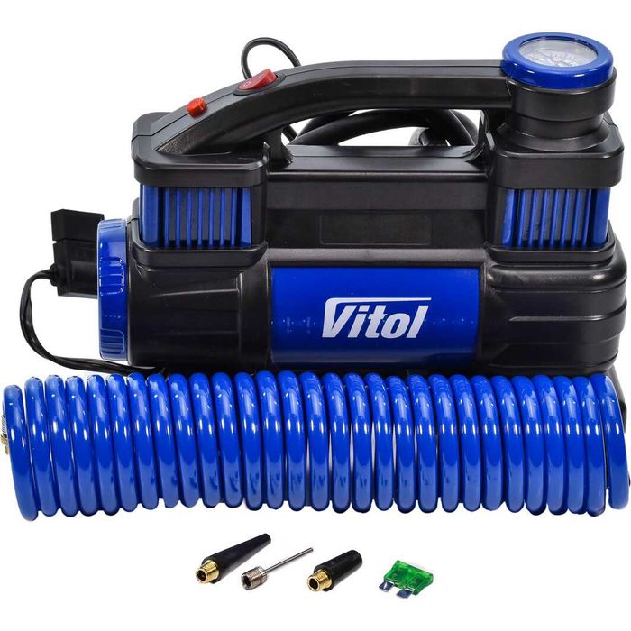Автомобільний компресор VITOL К-70/90 літрів, Двопоршневий, Авто