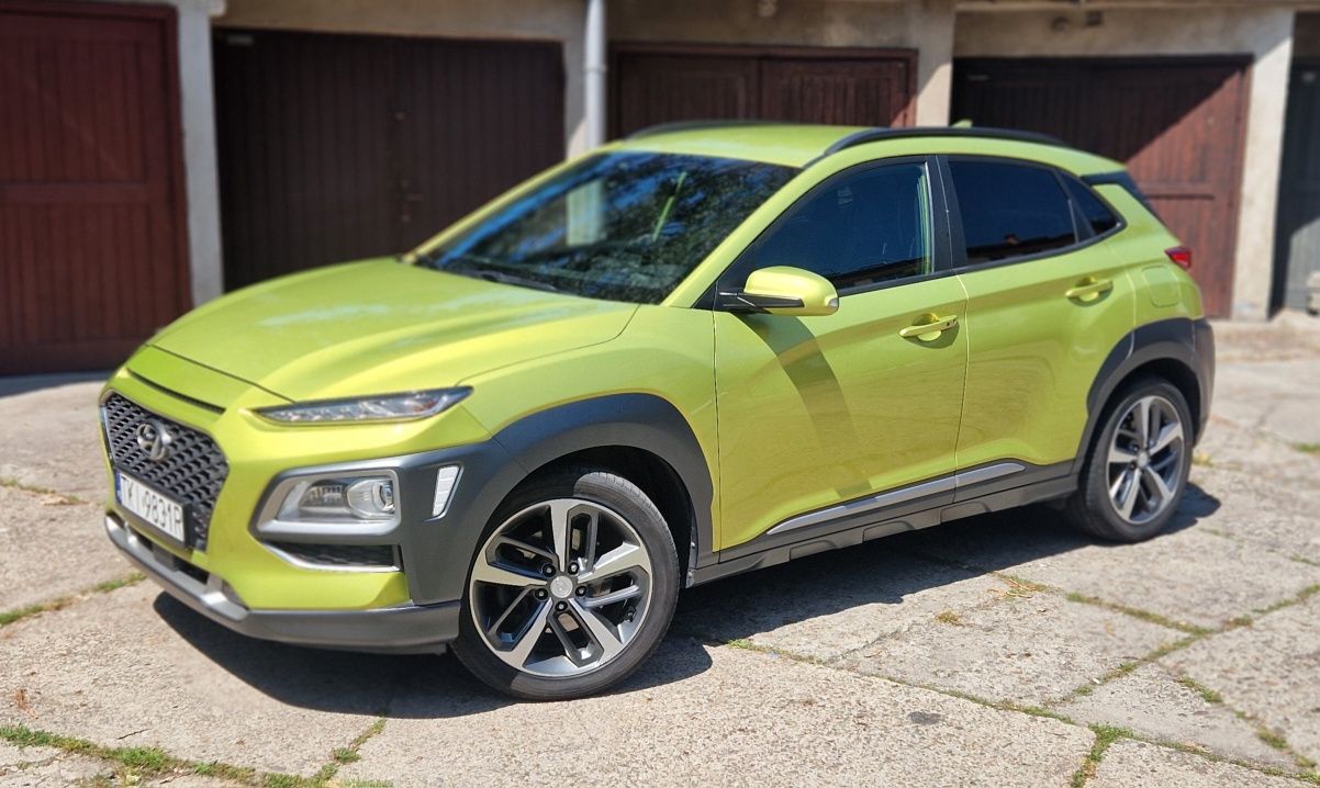 Hyundai Kona 2019, 1.6 CRDi 136KM, automat 4x4, 1wł, salon PL, bezwyp.