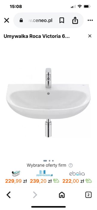 Umywalka roca victoria