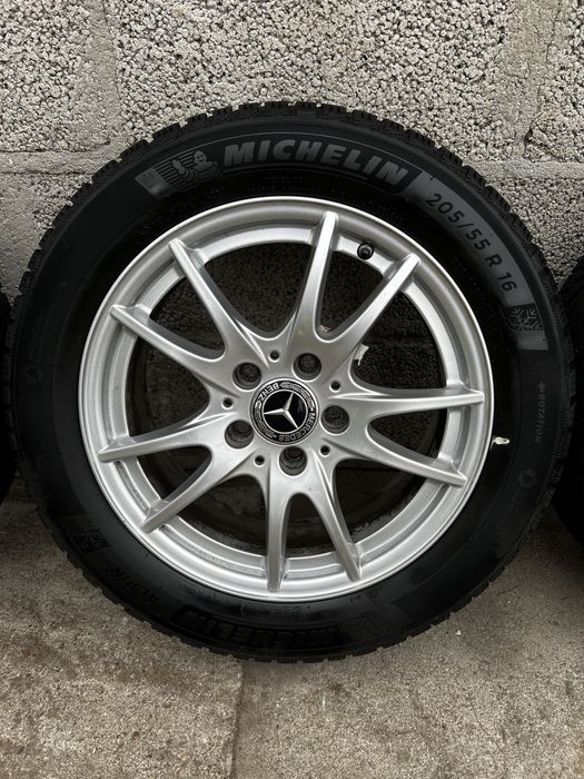Alufelgi R16 5x112 Mercedes A,B,C,CLA VW Audi opony zimowe 205/55/16