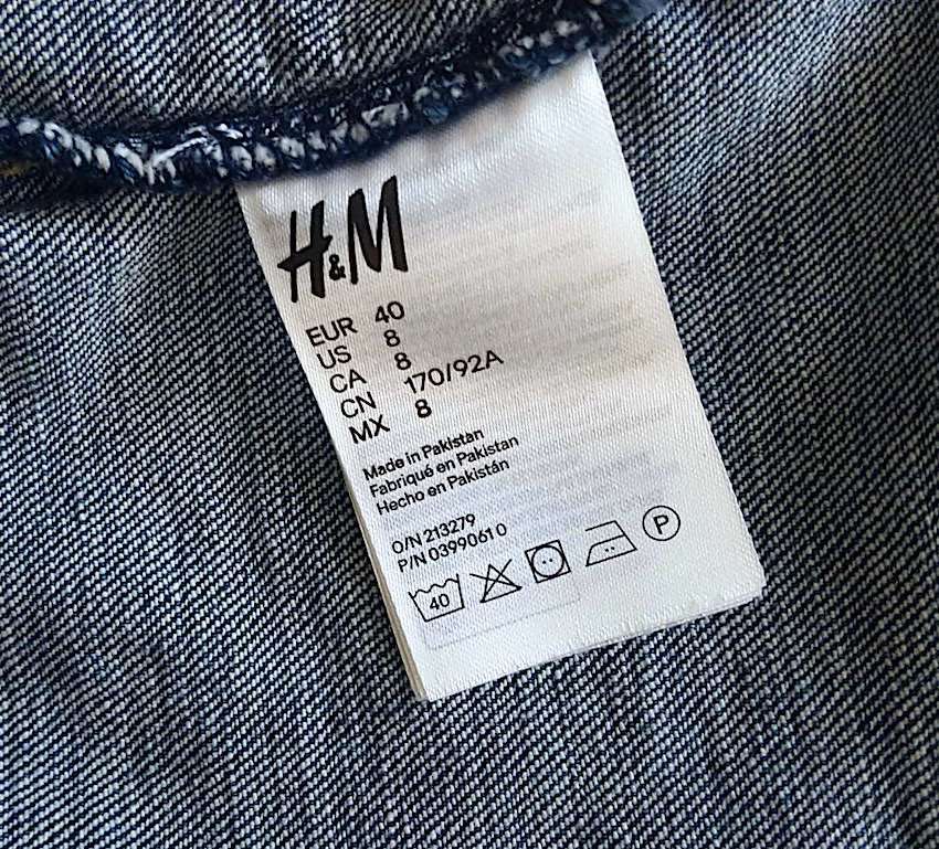 H&M Denim__Kurtka / katana jeansowa ciemnoniebieska__38/40   UK12