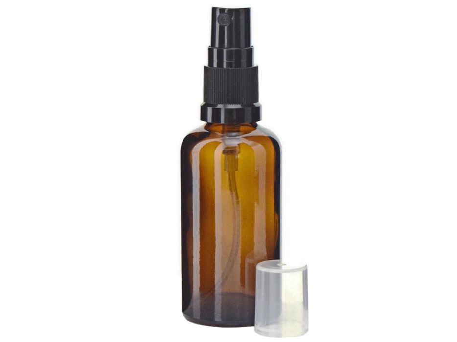 butelka 30 ml szklana z atomizerem laboratoryjna grube szkło brazowa
