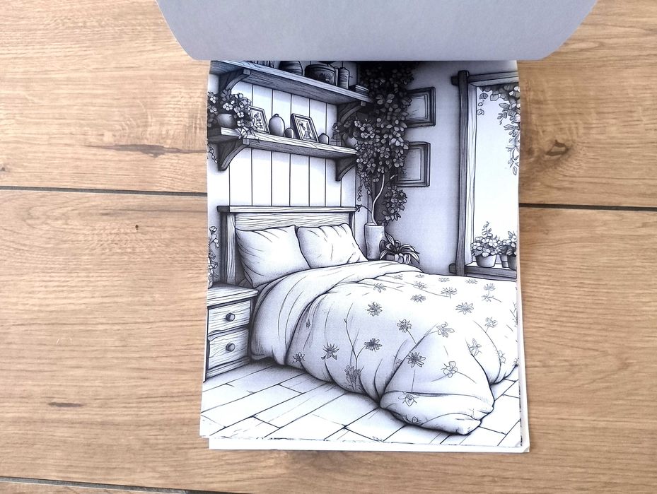 Cozy Corner, Przytulny kącik, kolorowanki dla dzieci i dorosłych.