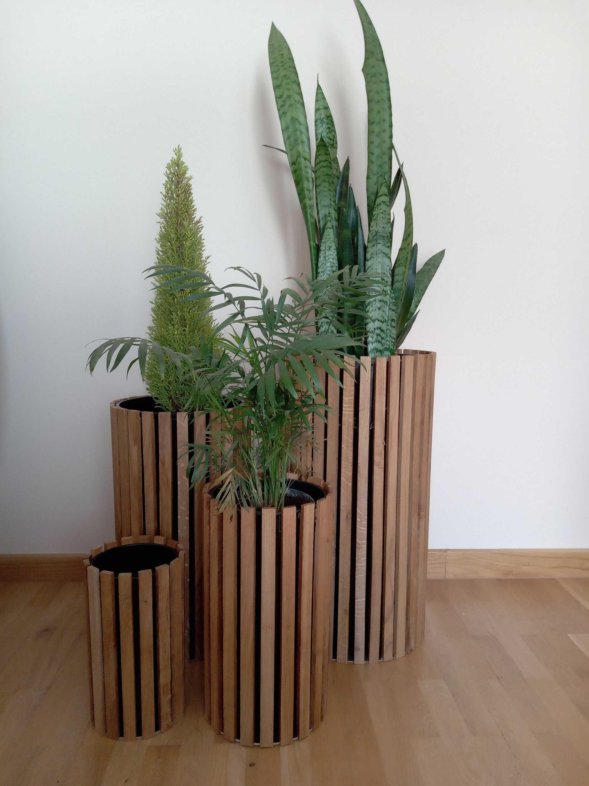 Osłonka z lameli dębowych śr. 21 cm , komplet 2 sztuki