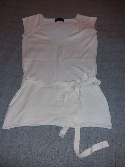 Camisola sem mangas beje