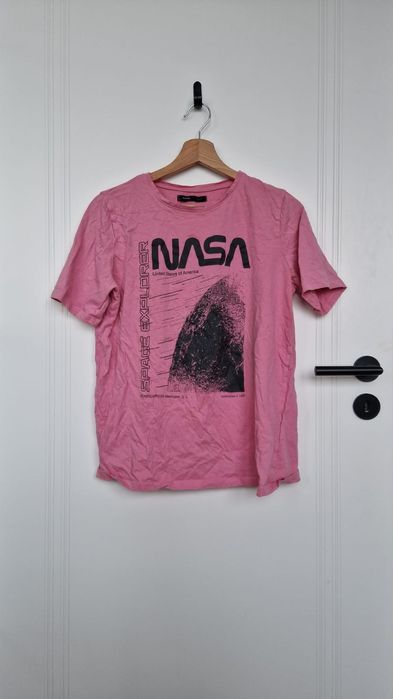 Różowy t-shirt NASA Sinsay