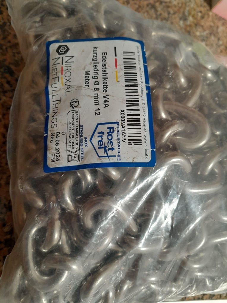 Corrente  inox de 8 mm