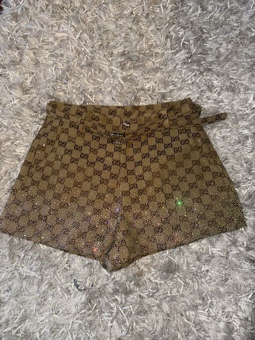 Calções monograma Gucci com brilho