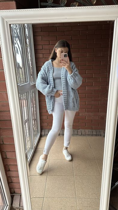 Плюшевий кардиган вязаний