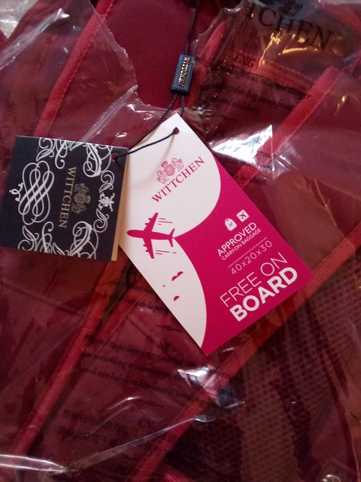 Wittchen plecak do samolotu kabinowy czerwony Free on Board nowy