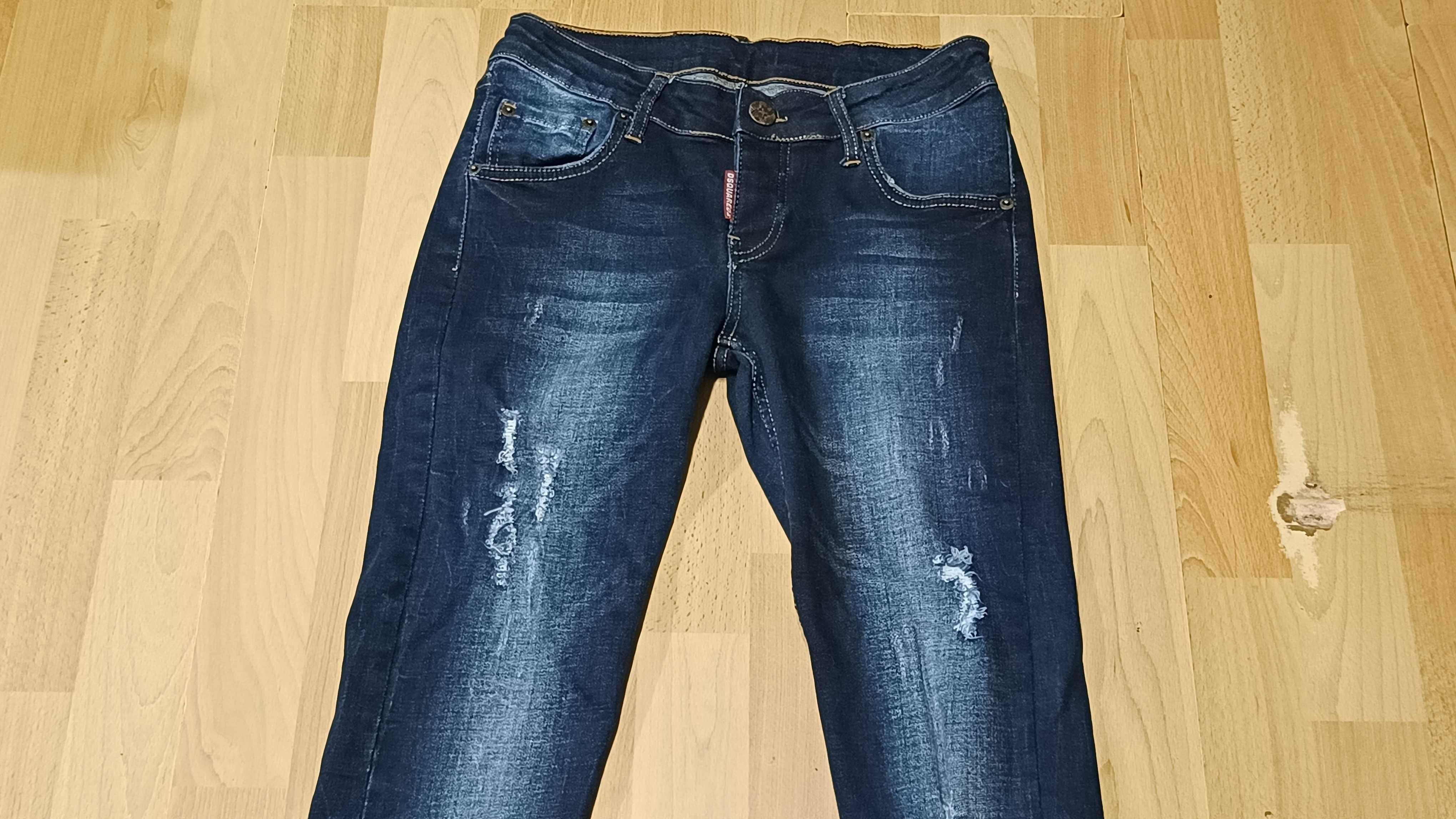 Damskie spodnie jeansowe DSQUARED2 r.M stan bardzo dobry