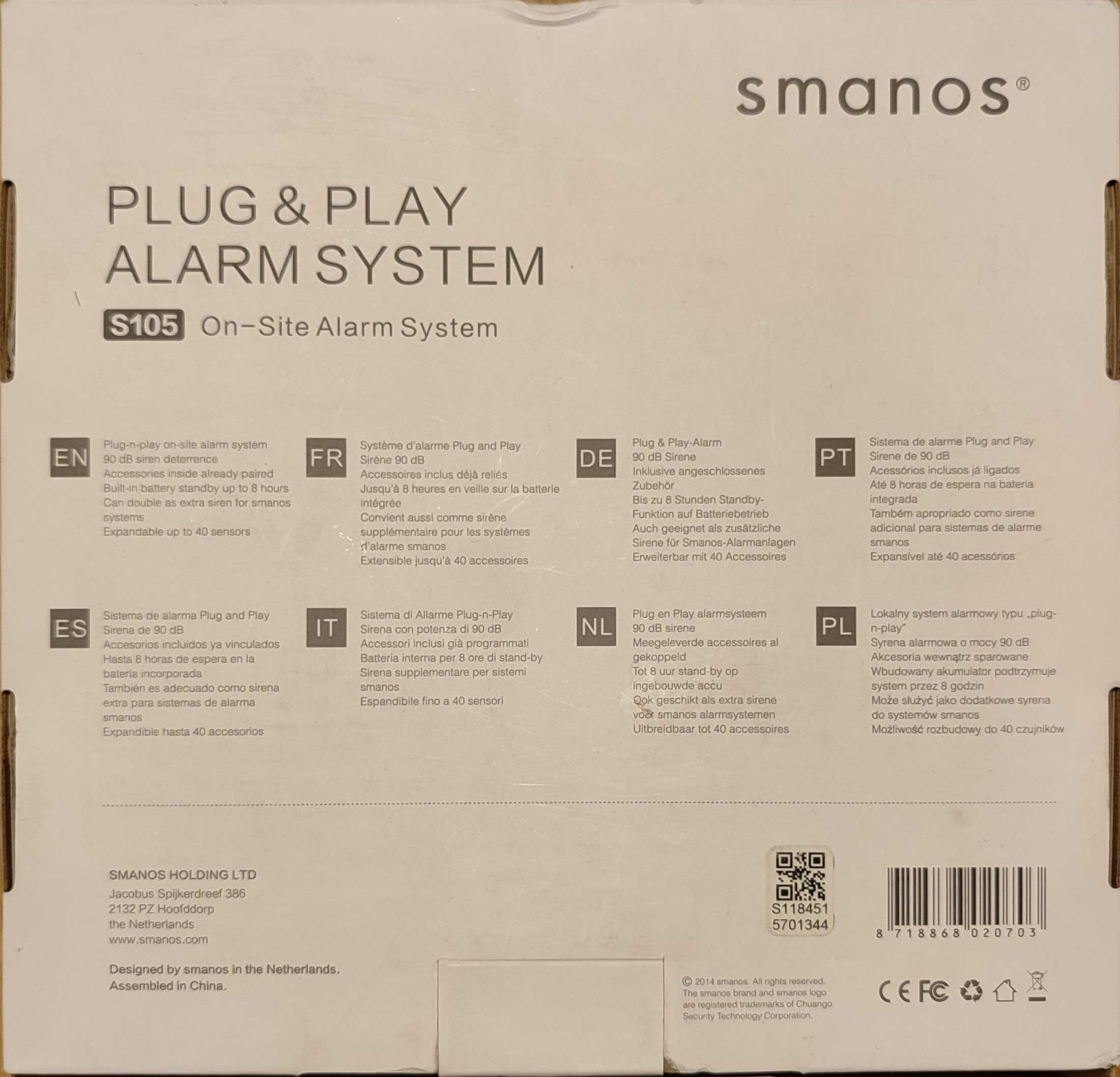 Alarme Smanos S105