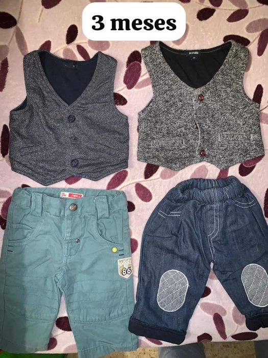 Roupas de menino 3-6 meses (tamanho na foto)