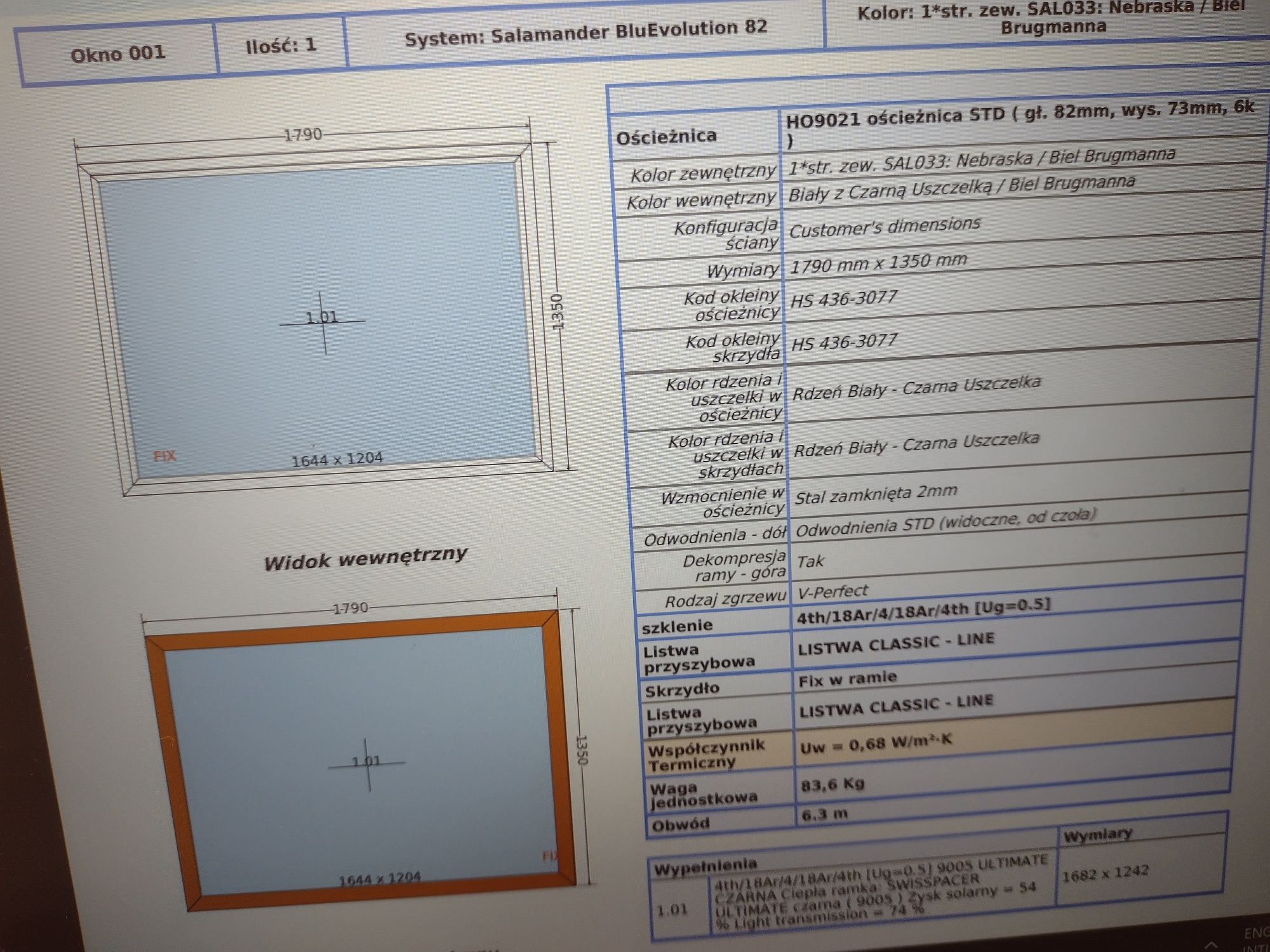 Okno fix 1682x1242mm Winchester