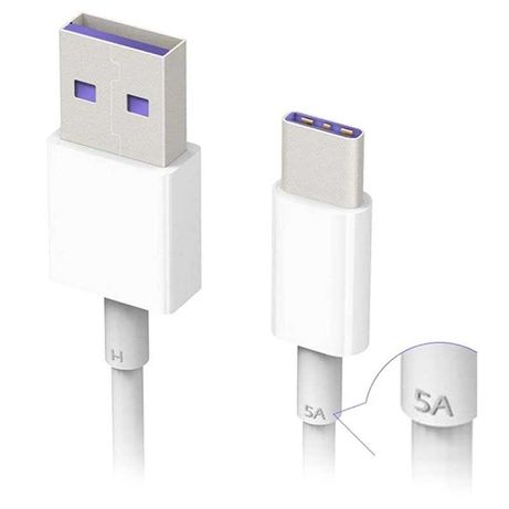 Cabo USB Type-C 5A QC3.0 SuperCharge (Dados / Carregamento)